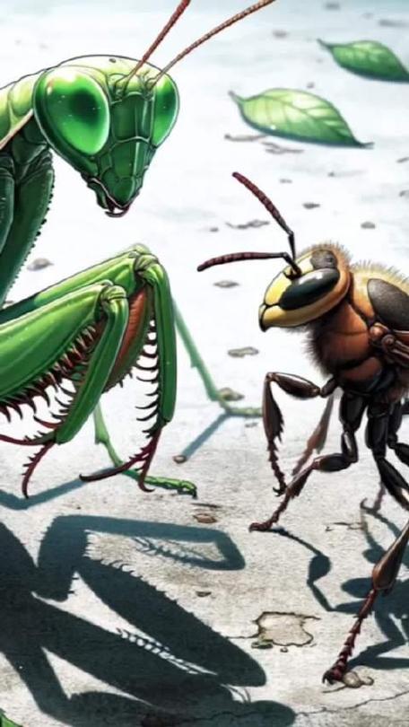 螳螂vs大黄蜂