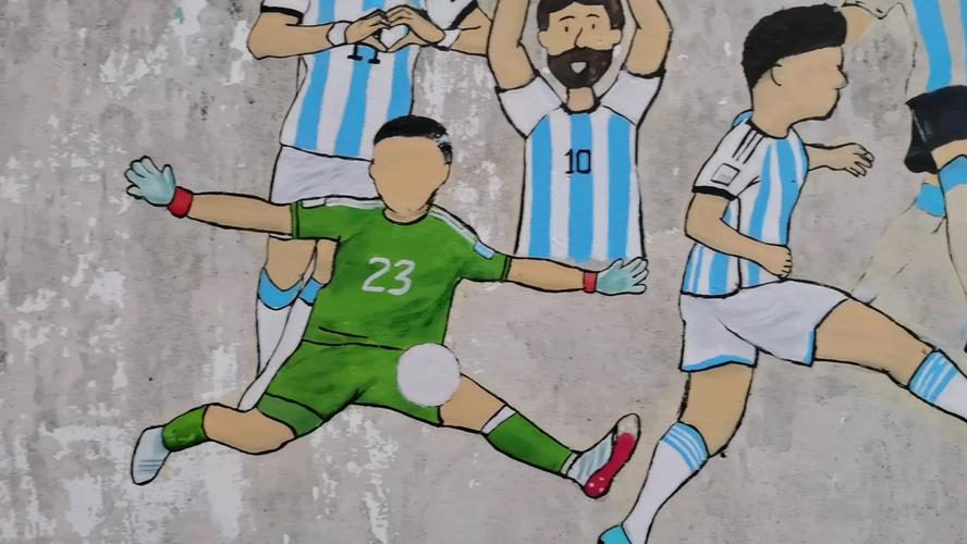 阿根廷足球绘画