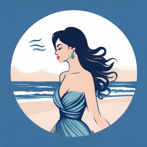 海边美女标志logo图片_海边美女素材_海边美女logo免费下载logo设