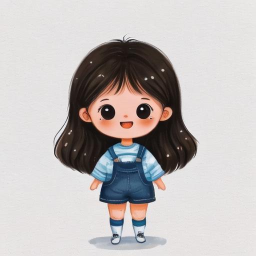 可爱q版小女孩|绘画过程|procreate