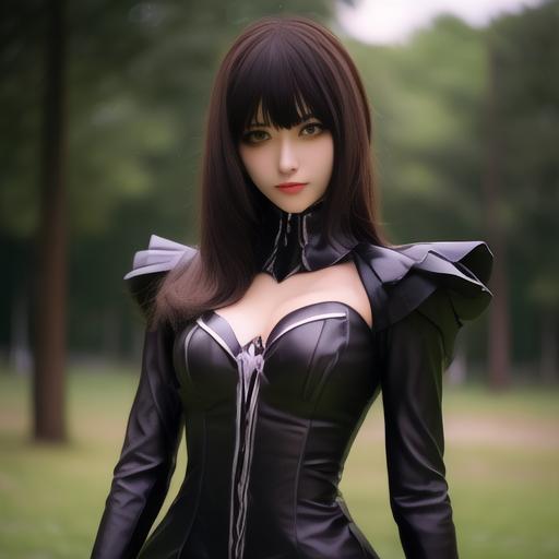 百万级女网红cos卡尔蜜拉人间体,黑丝短裙大长腿尽显性感_cosplay_作